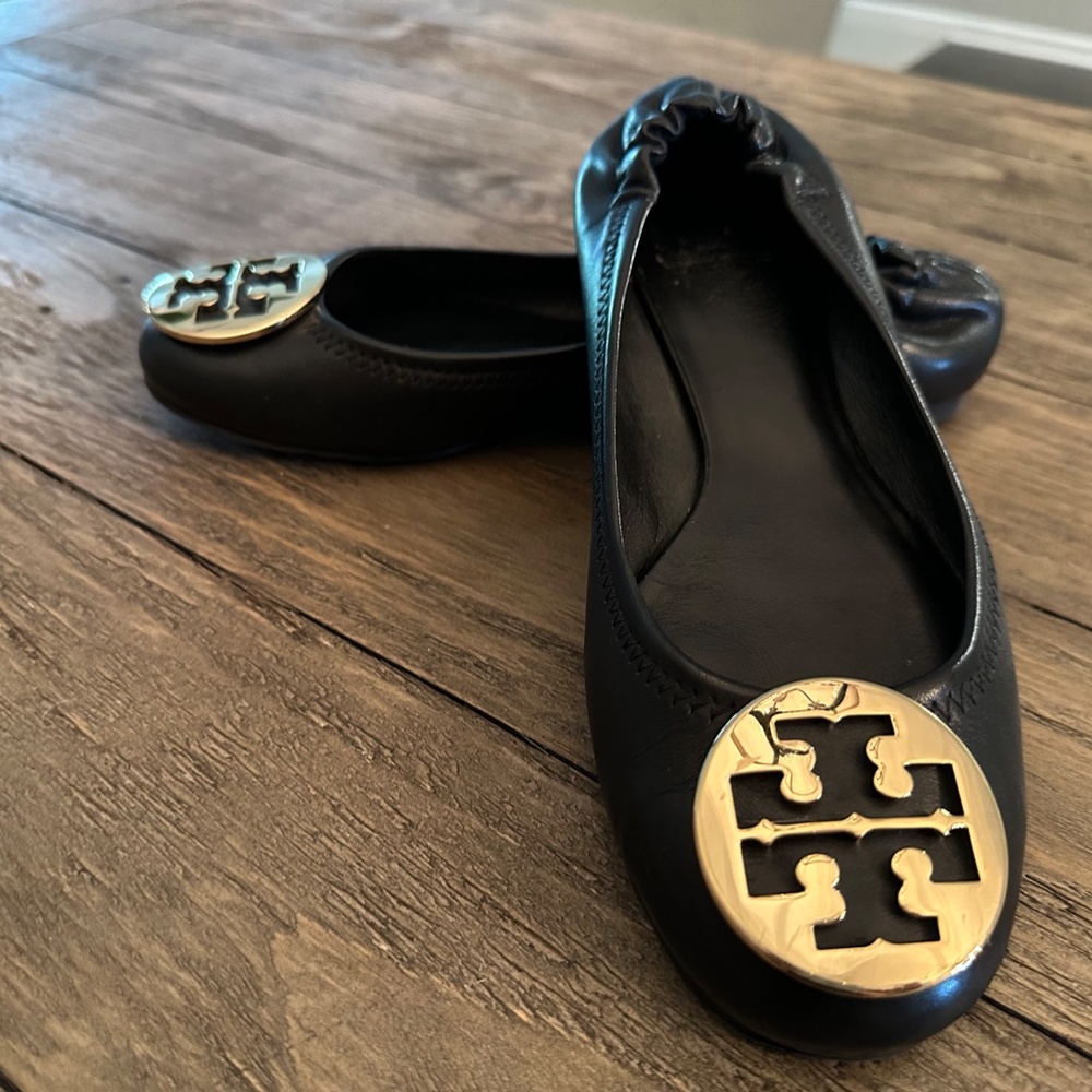 Tory Burch Black Ballet Flats
